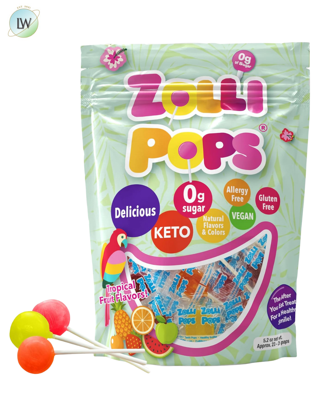 Zollipops The Clean Teeth Pops, Anti Cavity Lollipops, 5.2 Ounce