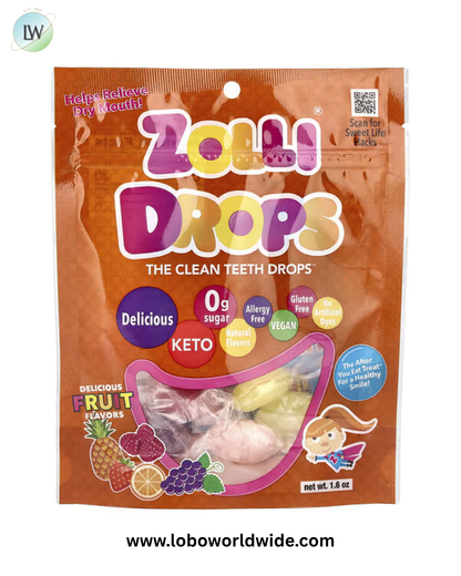 Zollipops, Zolli Drops, The Clean Teeth Drops, Delicious Fruit, 1.6 oz