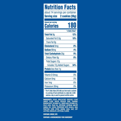 OREO Mega Stuf Chocolate Sandwich Cookies, Family Size, 17.6 oz