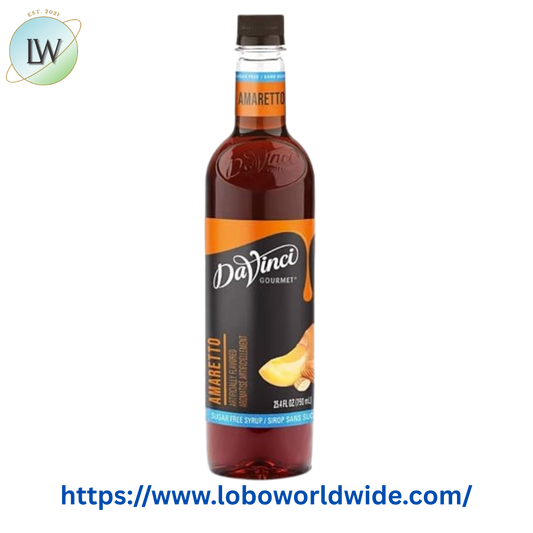 DaVinci Gourmet Sugar Free Amaretto Flavoring Syrup 750 mL