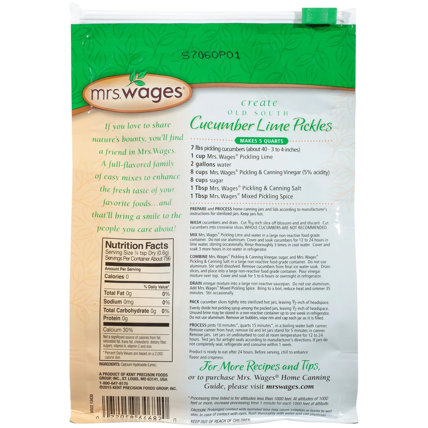 Mrs. Wages Pickling Lime - 1 pack