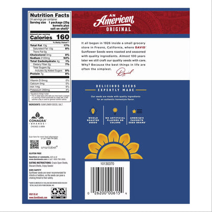 David Original Sunflower Seeds, 1.75 oz., 24 pk.