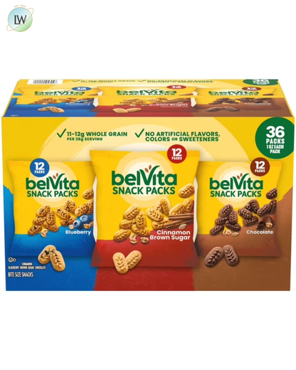 belVita Bites Breakfast Biscuits, Variety Pack, 1 oz., 36 pk.