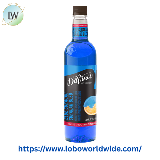 DaVinci Gourmet Classic Blue Curacao Flavoring Syrup 750 mL