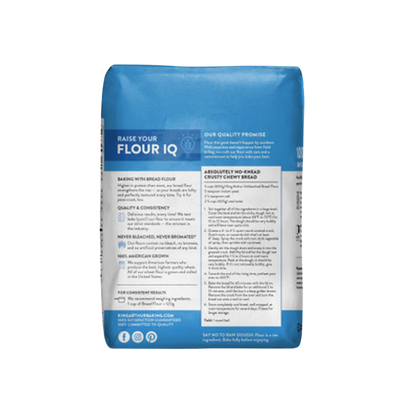 King Arthur Flour - Unbleached 100% Organic Bread Flour - 5 lbs