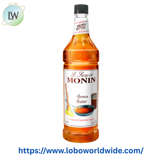 Monin Premium Brown Butter Flavoring Syrup 1 Liter