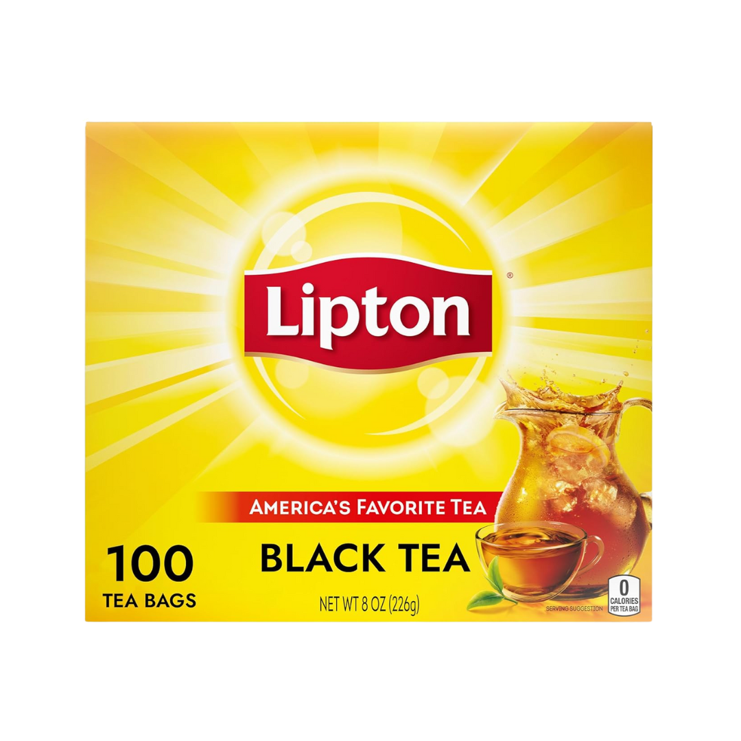 Lipton Black Tea Bags, Hot or Iced tea bags, 100 Tea Bags