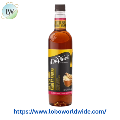 DaVinci Gourmet Classic Butter Rum Flavoring Syrup 750 mL