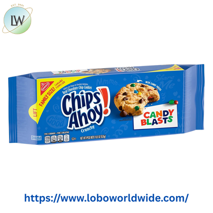 CHIPS AHOY! Candy Blasts Chocolate Chip Cookies, Family Size, 18.9 oz