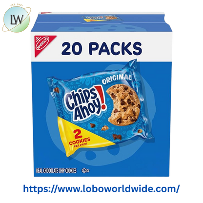 CHIPS AHOY! Original Chocolate Chip Cookies, 20 Snack Packs (2 Cookies Per Pack)