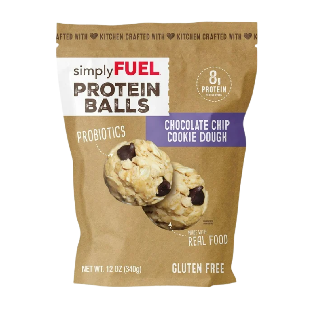 simplyFUEL Chocolate Chip Cookie Dough Protein Balls, 12 Ounce