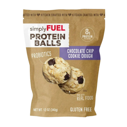 simplyFUEL Chocolate Chip Cookie Dough Protein Balls, 12 Ounce
