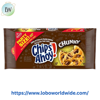 CHIPS AHOY! Chunky Chocolate Chip Cookies, Party Size, 24.75 oz