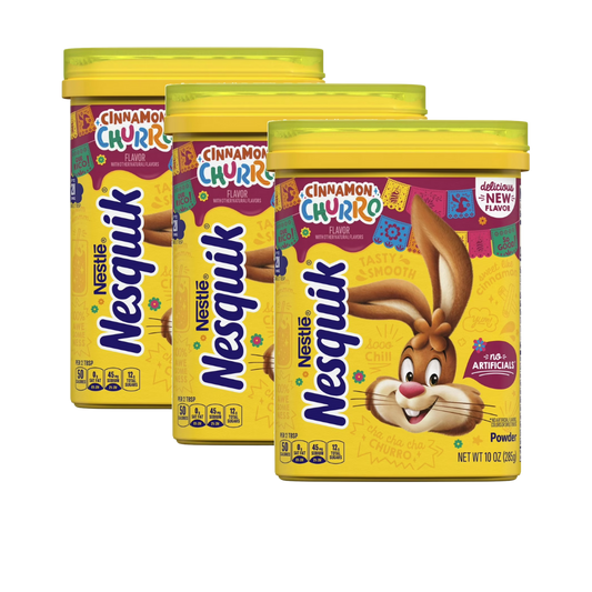 Nesquik Cinnamon Churro Flavor Powder Drink Mix, 10 oz (Pack of 3)