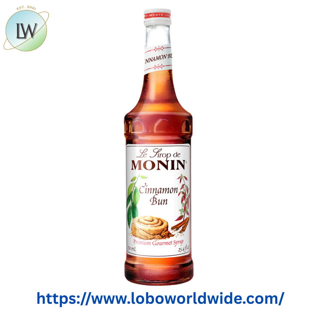 Monin Premium Cinnamon Bun Flavoring Syrup 1 Liter