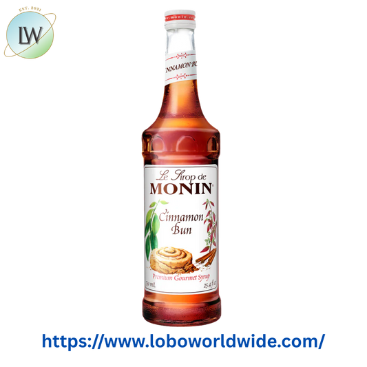 Monin Premium Cinnamon Bun Flavoring Syrup 1 Liter