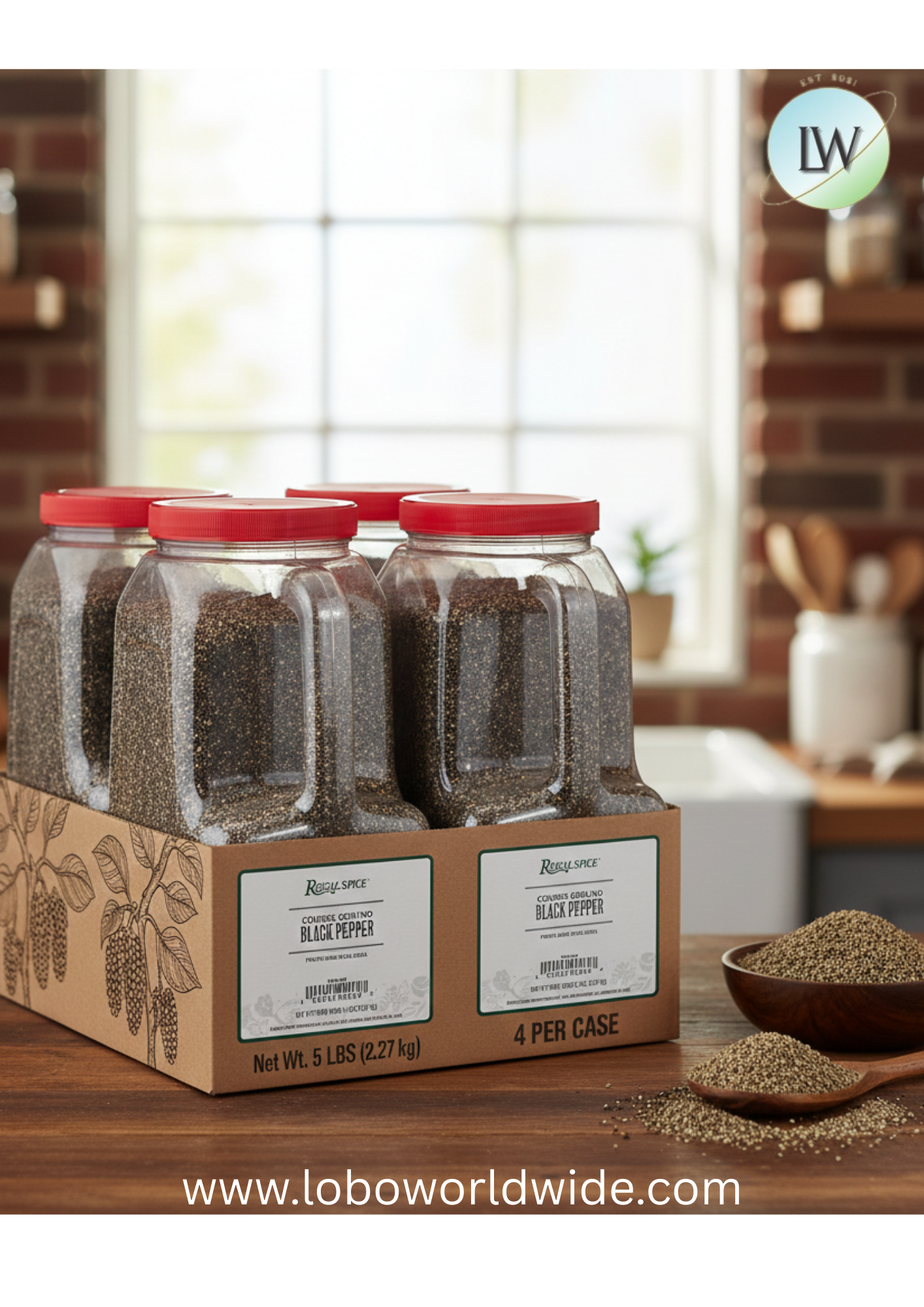 Regal Coarse Grind Ground Black Pepper - 5 lb.