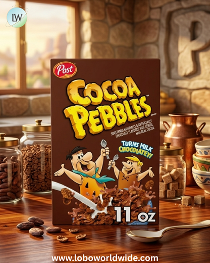 Post Cocoa PEBBLES Breakfast Cereal, Gluten Free & Chocolatey