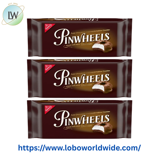 (3 pack) Pinwheels Pure Chocolate & Marshmallow Cookies, 12 oz