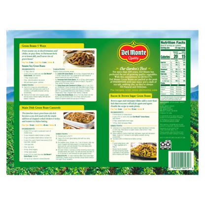 Del Monte, Canned Cut Green Beans, 14.5 oz, 12-Count