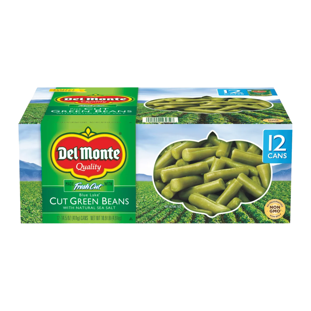 Del Monte, Canned Cut Green Beans, 14.5 oz, 12-Count
