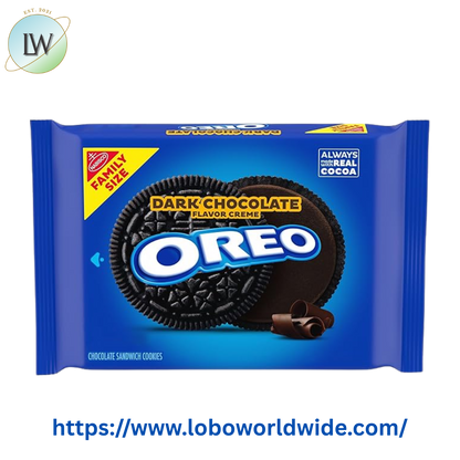 OREO Dark Chocolate Creme Chocolate Sandwich Cookies, Family Size, 17 oz