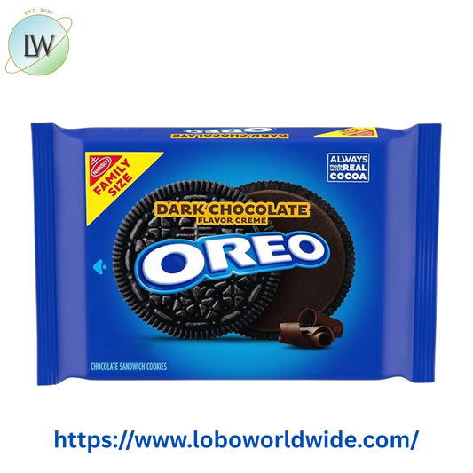 OREO Dark Chocolate Creme Chocolate Sandwich Cookies, Family Size, 17 oz