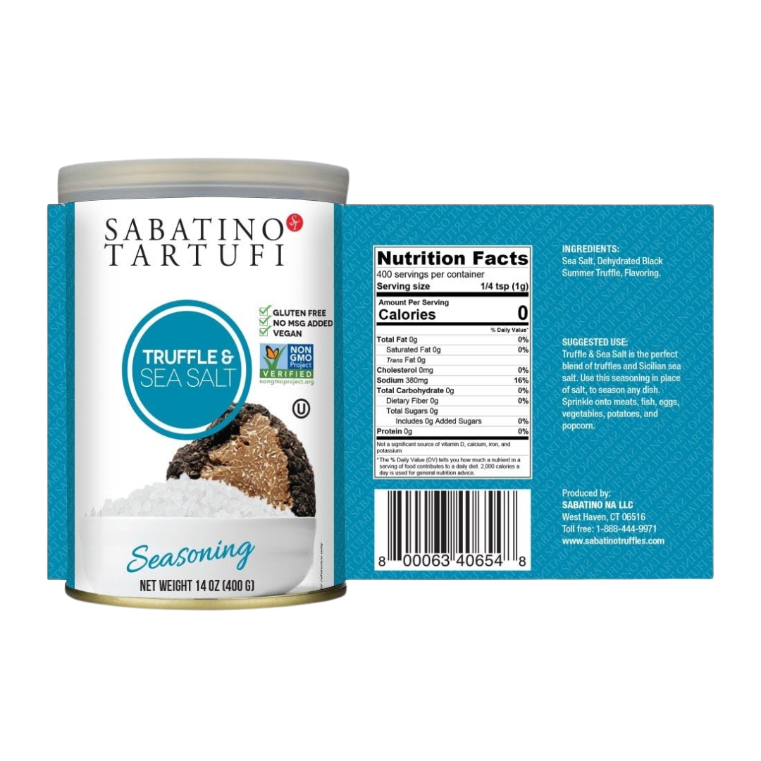 Sabatino Tartufi 14 oz. Truffle Sea Salt - 6/Case