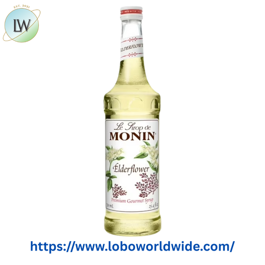 Monin Premium Elderflower Flavoring Syrup 750 mL