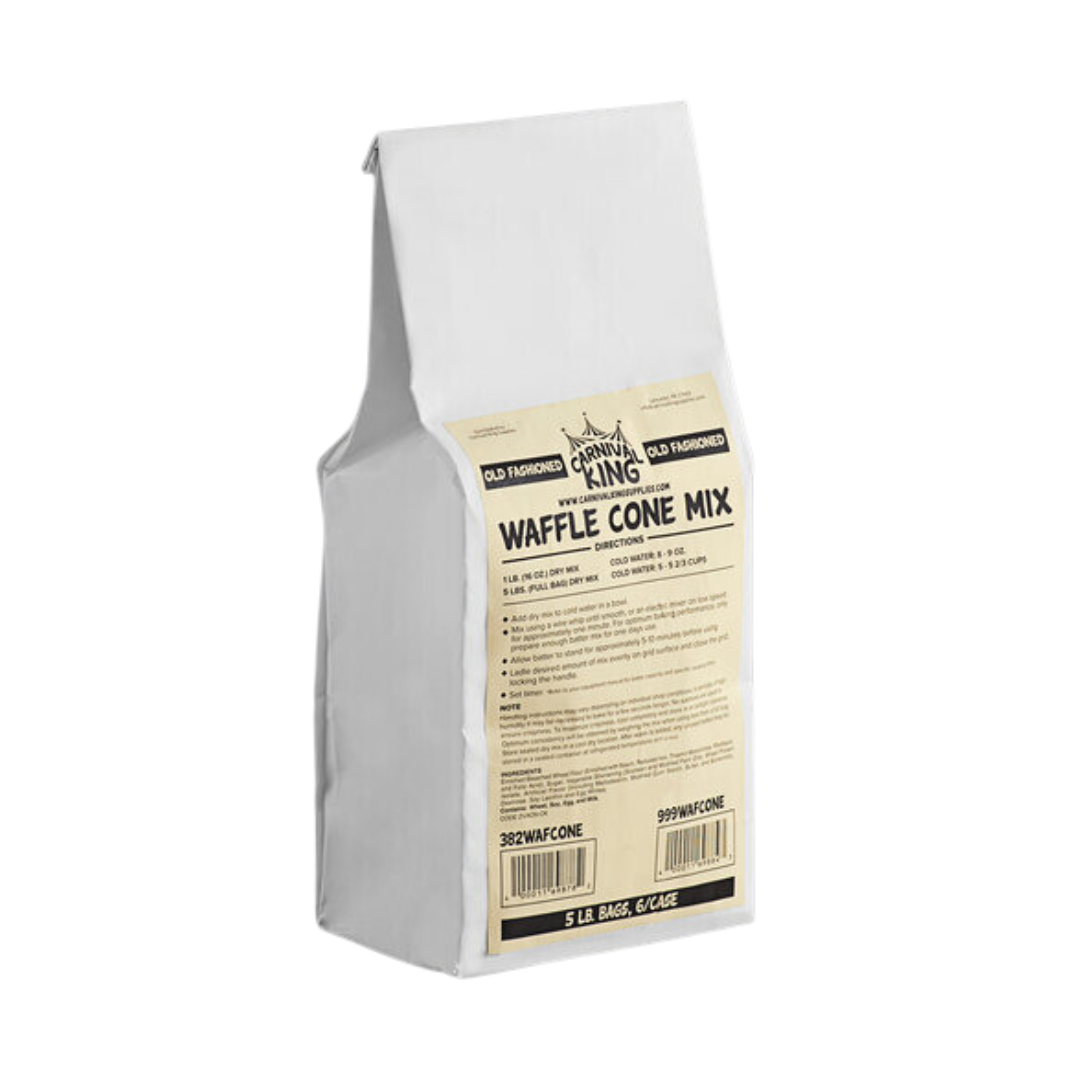 Carnival King Vanilla Waffle Cone Mix 5 lb. Bag - 6/Case