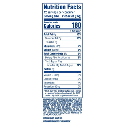 Nutter Butter Family Size Peanut Butter Sandwich Cookies, 16 oz