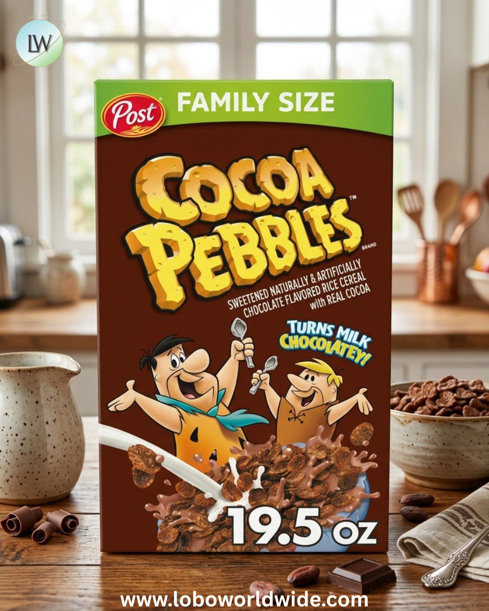 Post Cocoa PEBBLES Breakfast Cereal, Gluten Free & Chocolatey