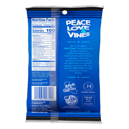 American Licorice Sugar Free Black Licorice Vines, 1 bag (5 oz)