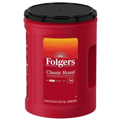 Folgers Classic Medium Roast Ground Coffee, 43.5 oz.