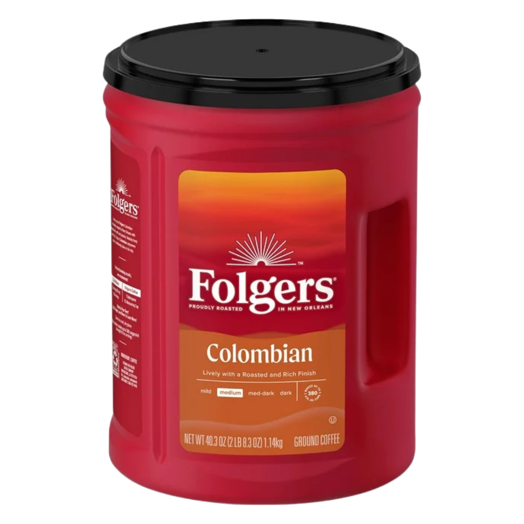 Folgers 100% Medium Roast Ground Colombian Coffee, 40.3 oz.
