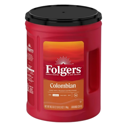 Folgers 100% Medium Roast Ground Colombian Coffee, 40.3 oz.