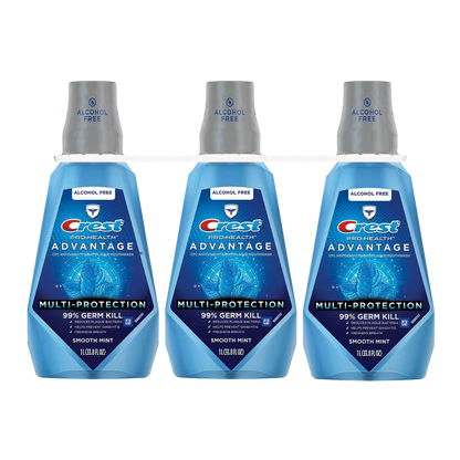 Crest Pro-Health Advantage Multi-Protection Mouthwash, Smooth Mint, 33.8 fl. oz., 3 pk.
