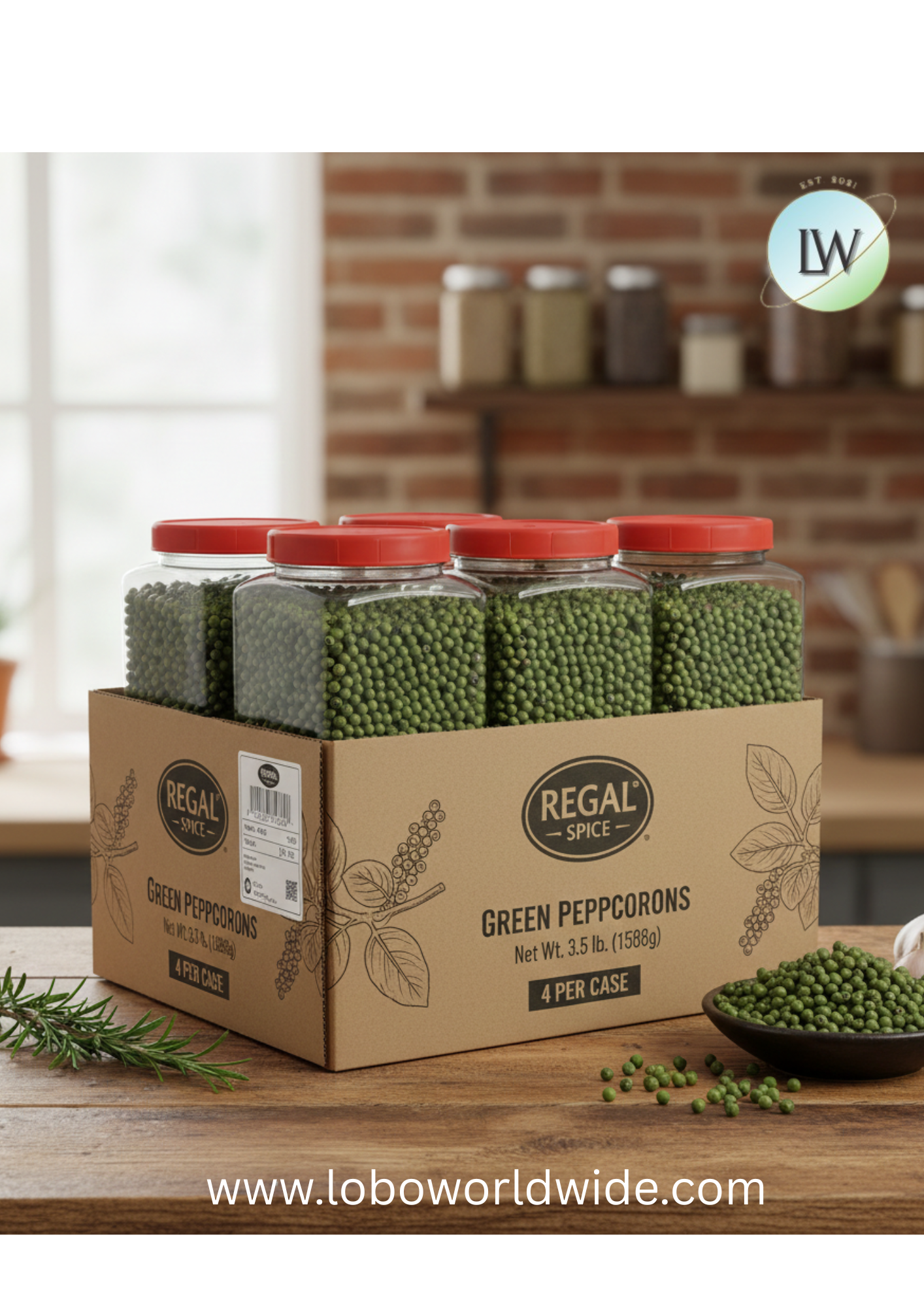 Regal Green Peppercorns (Various Sizes)