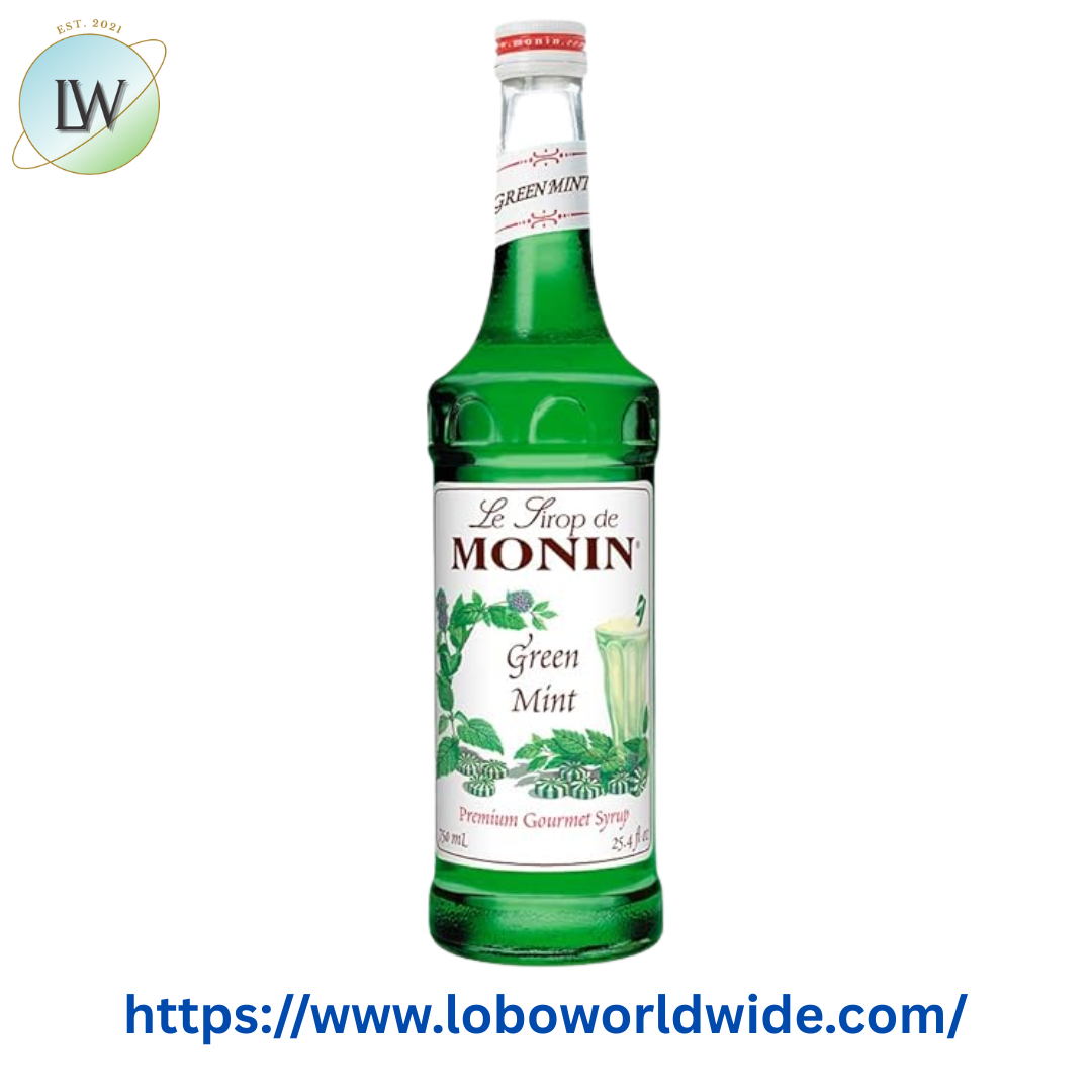 Monin Premium Green Mint Flavoring Syrup 750 mL