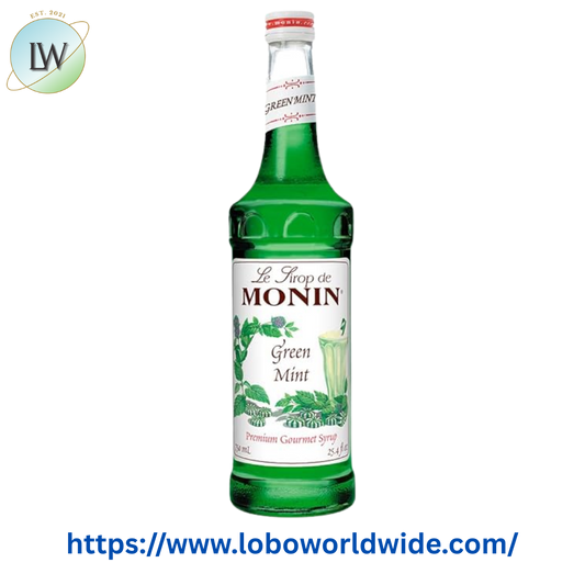 Monin Premium Green Mint Flavoring Syrup 750 mL