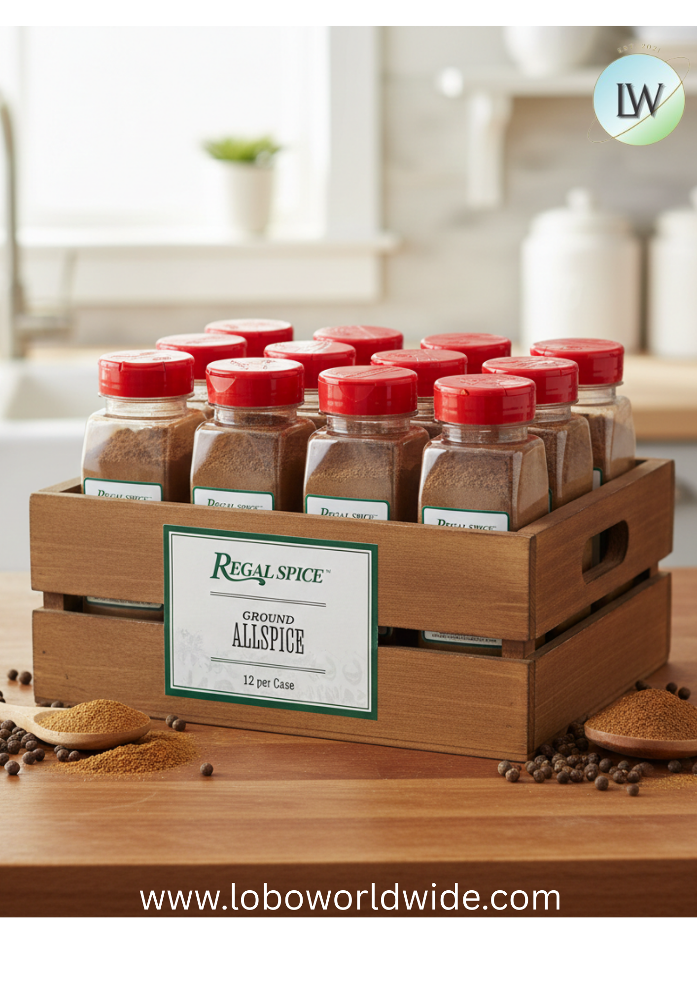 Regal Ground Allspice - 8 oz. - 12/Case