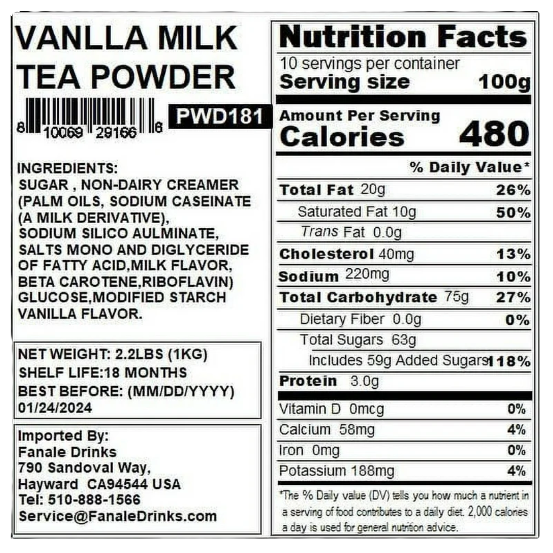 Fanale 2.2 lb. Vanilla Powder Mix