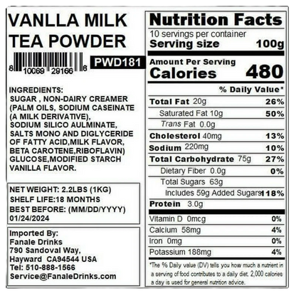 Fanale 2.2 lb. Vanilla Powder Mix