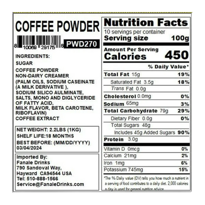 Fanale Coffee Powder Mix 2.2 lb.