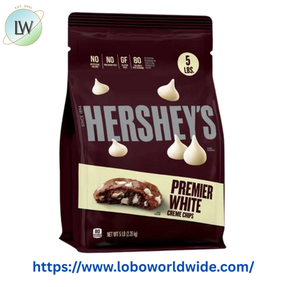 Hershey's Premier White Creme Baking Chips Resealable Bag, 1M, 5 lb.