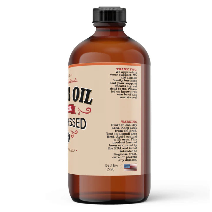 Castor Oil 100% Natural Pure Cold Pressed Hexane Free