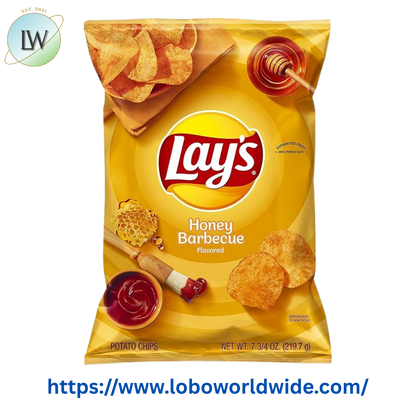 Lay's Honey BBQ Flavored Potato Chips, 7.5 oz Bag