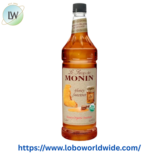 Monin Premium Honey Sweetener Syrup 1 Liter