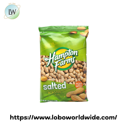 Hampton Farms 0.5 lb. Roasted & Salted In-Shell Peanuts - 36/Case
