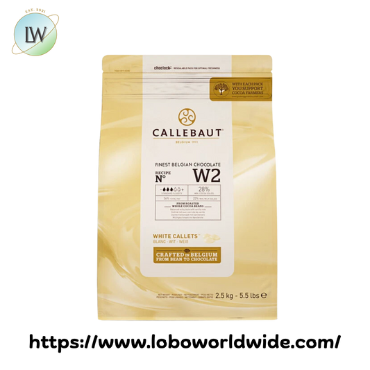 Callebaut Recipe W2 White Chocolate Callets™ 5.5 lb.